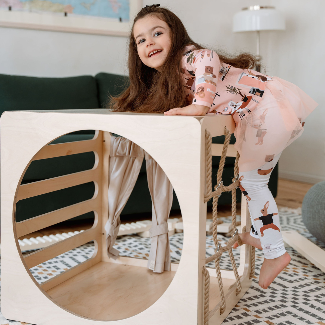 CUBITRI® Climbing Play Cube With Wooden Window