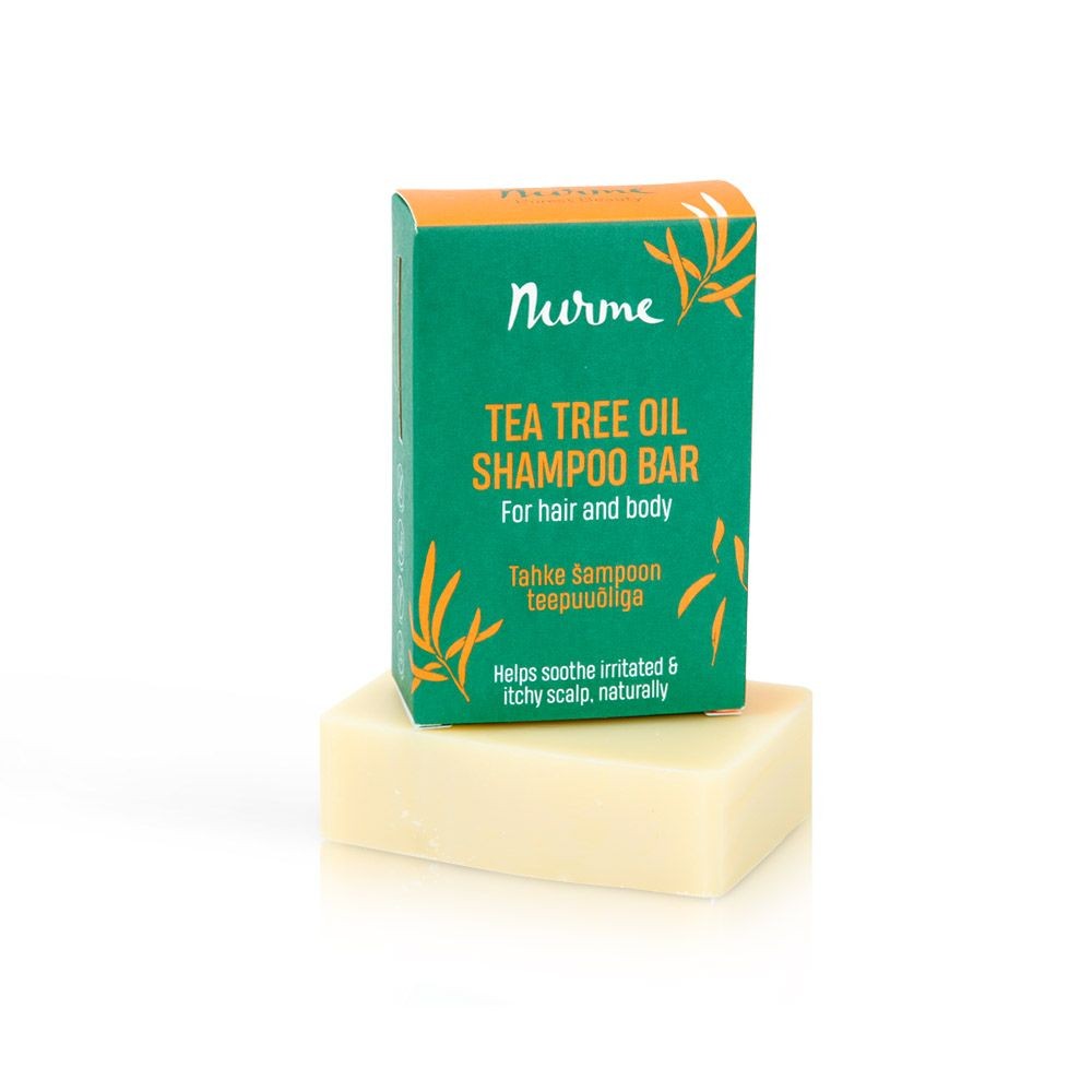 Tea tree shampoo bar for itchy scalp relief and natural cleansing